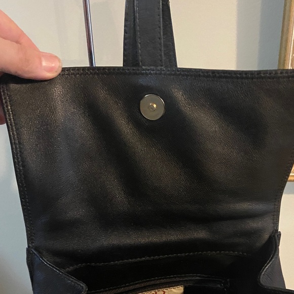 CB Pelletterie Made in Italy Black Genuine Full Leather Backpack Shoulder Bag - Picture 6 of 10